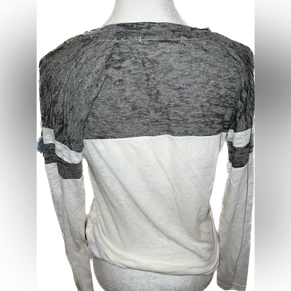 STATESIDE VELOUR/BURNOUT top, white and black, sporty and cute, hardly worn! - Picture 3 of 6